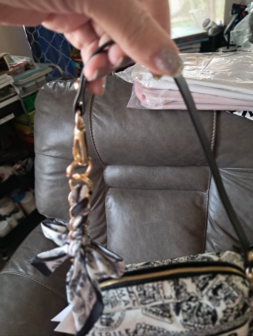 Christian Dior Black & White Toile Canvas Crossbody WITH CERTIFICATION, DUST BAG - Picture 3 of 8